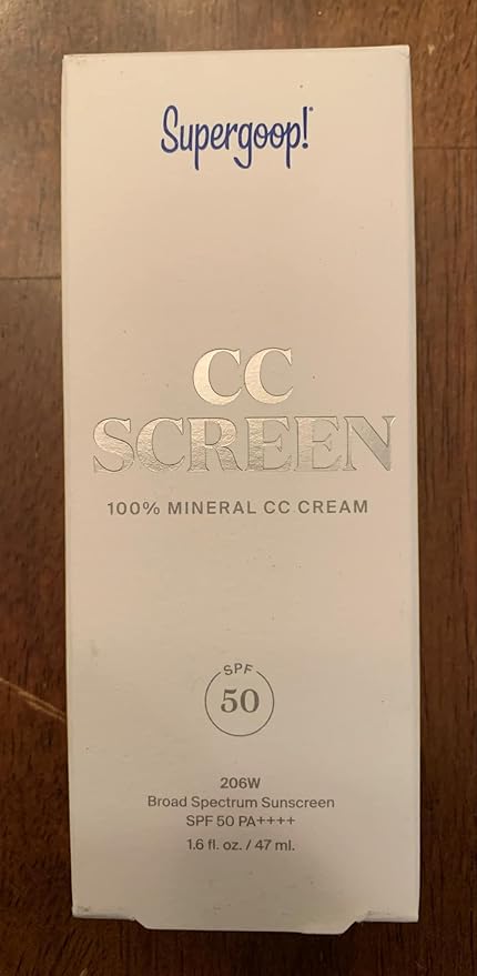 Supergoop! CC Screen - SPF 50 PA++++ CC Cream, 100% Mineral Color-Corrector & Broad Spectrum Sunscreen - Tinted Moisturizer, Concealer & Buildable Coverage Foundation - 1.6 fl oz