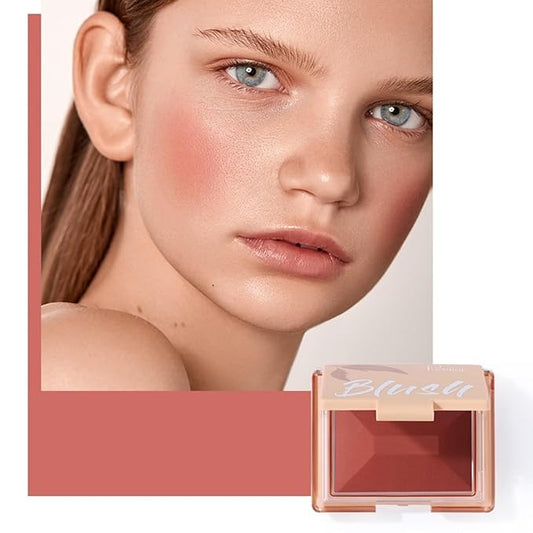 MAEPEOR Powder Blush Lightweight Smooth Blendable Matte Face Blush Highly Pigmented Powder Blusher for All Skin Tones (Color 05)