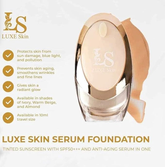 Luxe Skin Serum Foundation WARM BEIGE, 1.52 Ounce (Pack of 1)
