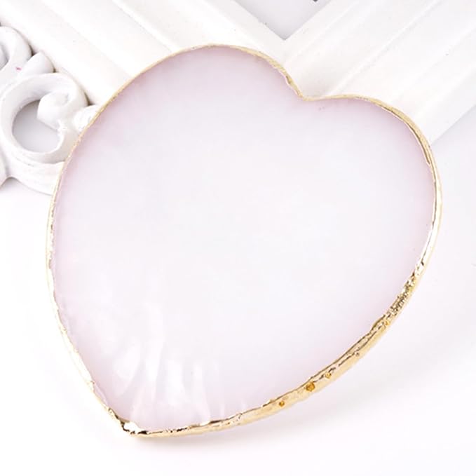 Resin Nail Art Palette Nail Polish Palette with Spatula Nail Pallet for Nail Art Nail Polish Mixing Plate (White)