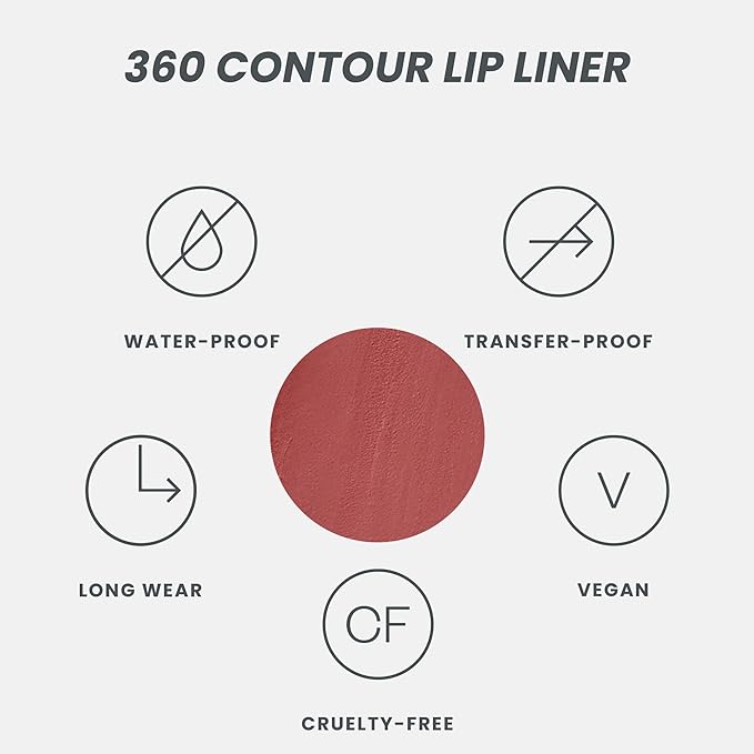 Wonderblading Lip Stain Peel Off Masque (Darling) with 360 Contour Lipliner (Ruby)
