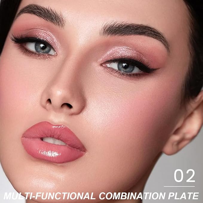 All-in-One Makeup Palette β High Pigment Contour, Blush & Eyeshadow β Matte & Shimmer Finishes β Long-Lasting, Blendable & Lightweight β Professional & Daily Makeup Kit (02#, (Pack of 1))