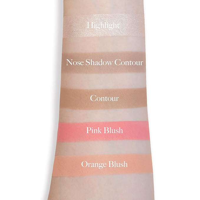 Snow Kissed Beauty Duo: READY TO SHINE CRUSH ON YOU Lipstick 301 & Snow Bright Contour Highlight Blush Makeup Palette