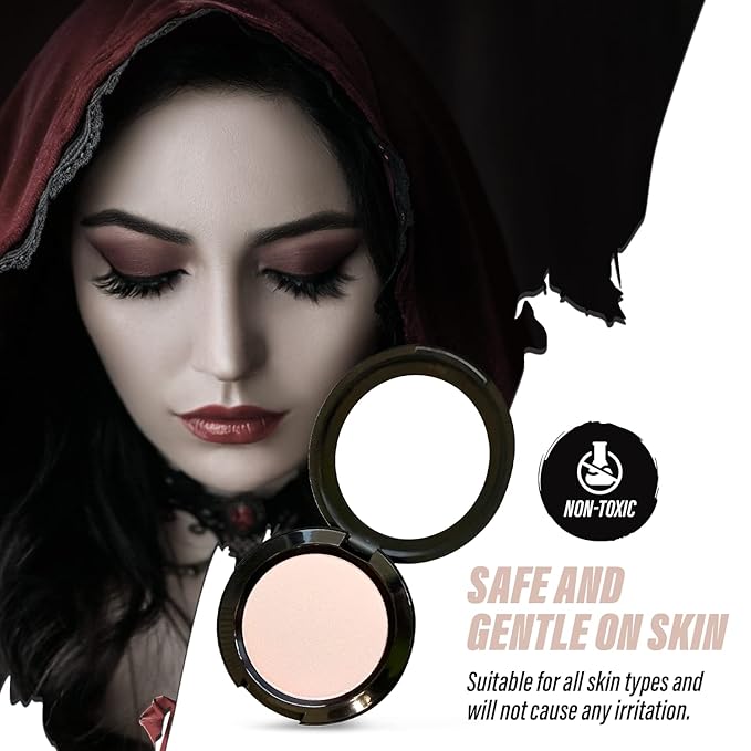 MANIC PANIC Coffin Dust Translucent Setting Powder Bundle with White Liquid Foundation