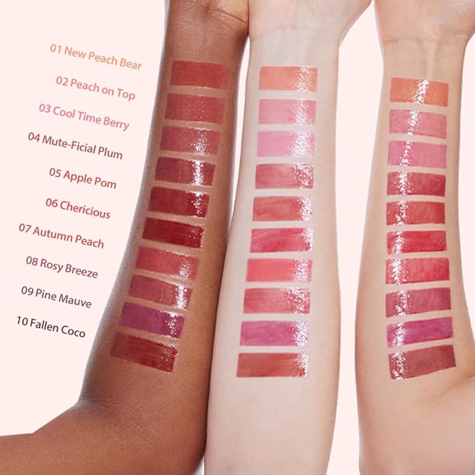 MILKTOUCH Jelly Fit Glow Lip Tint - Hydrating Lip Gloss with Long-Lasting Moisture, Color Stain, Lightweight Formula, Radiant Shine, Perfect for Daily Use, Korean Lip (06 Chericious, 4ml)