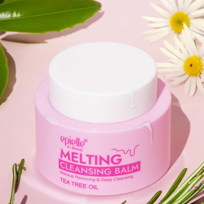 Epielle Melting Cleansing Balm (1.05oz) Gentle Makeup Remover & Deep Cleanser for All Skin Types, Hydrating Formula, Travel Friendly Size, Spa Gifts for Women