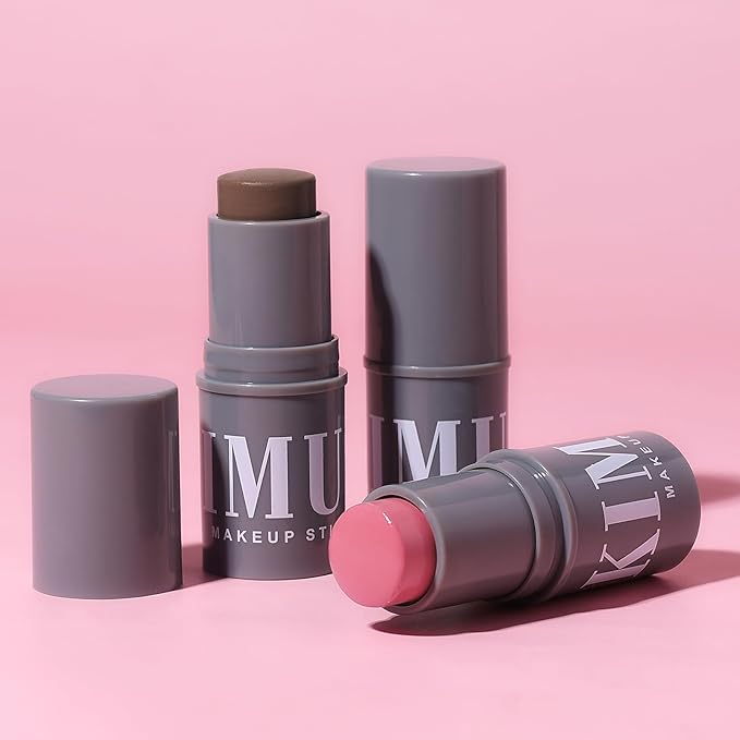 KIMUSE Cream Contour Stick Duo, Cream Blush Stick, Bronzer Shaping Stick, Creamy High Pigmented, Long Lasting, Vegan Face Make Up Sticks