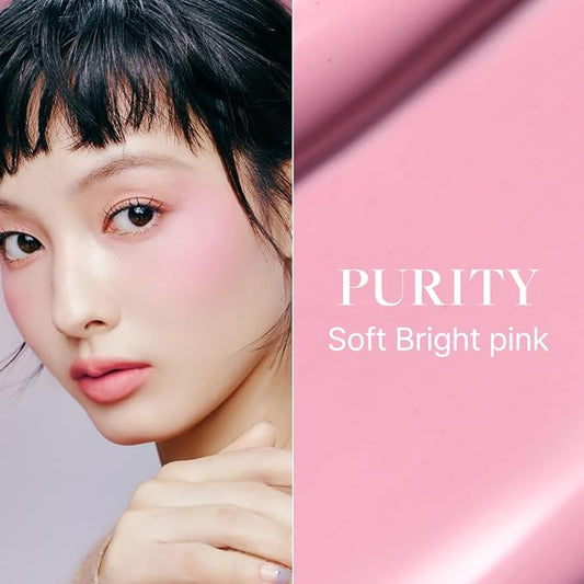 DEAR DAHLIA Petal Drop Liquid Blush – Multi-Use, High-Pigment, Lightweight & Long-Lasting, Dewy Finish, Vegan & Cruelty-Free, for Sensitive Skin, 4g – PURITY