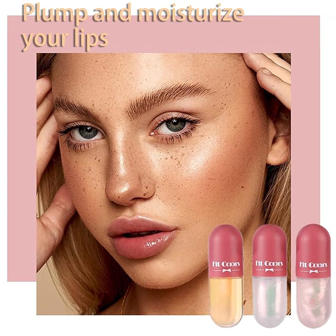 3 Color Pearlescent Lip Oil Hydrating Tinted Plump Lip Gloss Transparent Toot Lip Oil, Glass Lip Glow Oil Fresh Texture & Non-sticky, Nourishing Repairing Lightening Lip Lines Lip Care- 02