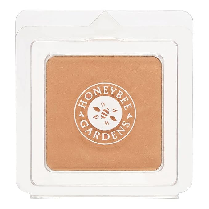 Honeybee Gardens Pressed Mineral Powder Foundation Refill, Fiji, Medium Tan Neutral Shade, Adjustable Coverage, Natural Finish, With Botanical Extracts And Vitamin E, 7.5g