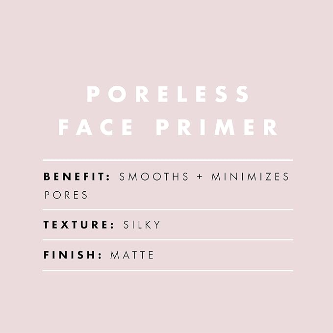 e.l.f, Poreless Face Primer - Large, Silky, Skin-Perfecting, Lightweight, Long Lasting, Absorbs Quickly, Smooths, Preps, Creates Flawless Base, Infused with Tea Tree and Vitamins A & E, 1.01 Fl Oz