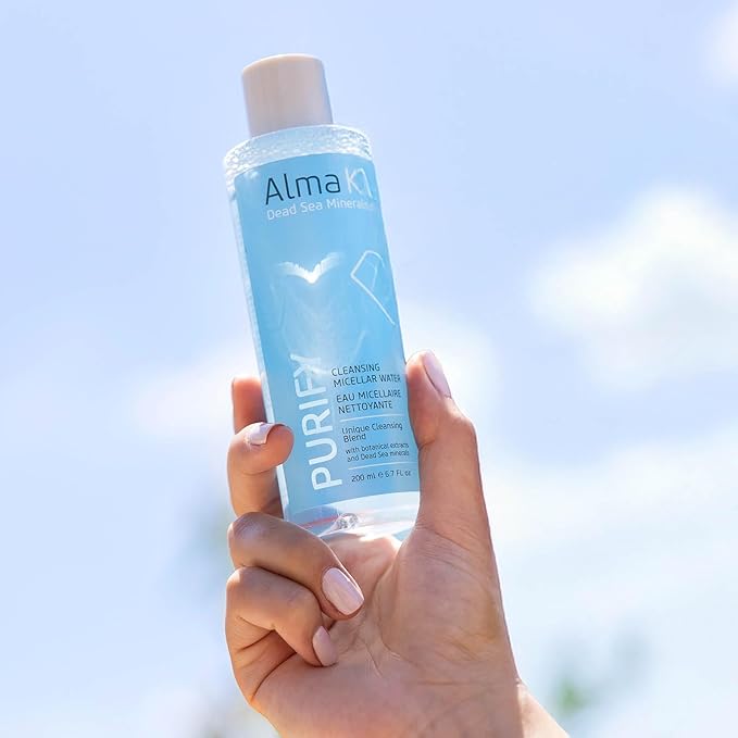 ALMA K Cleansing Micellar Water - Soothing Makeup Remover - Non-Drying for All Skin Types - Water-Based Gentle Facial Cleanser with Aloe Vera - 6.7 oz