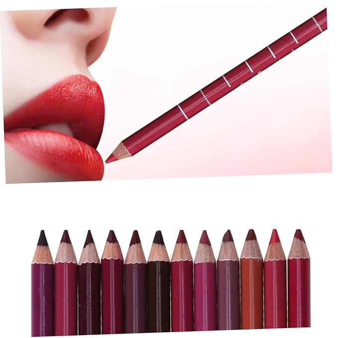 12pcs Lip Liner Pencil Set for Women Professional Makeup Lipliners for Daily Use Long-lasting Lip Makeup Kit
