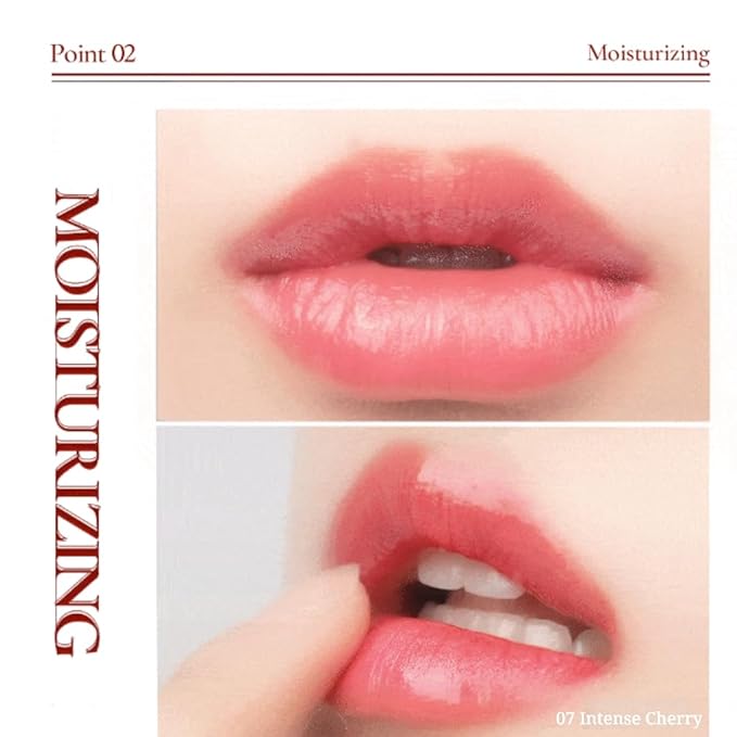 VINNE Plumping Glow Tint Lip Balm: Makeup Vegan-Certified by Italy's V-LABEL, 5-in-1 Function with (Intense Cherry)