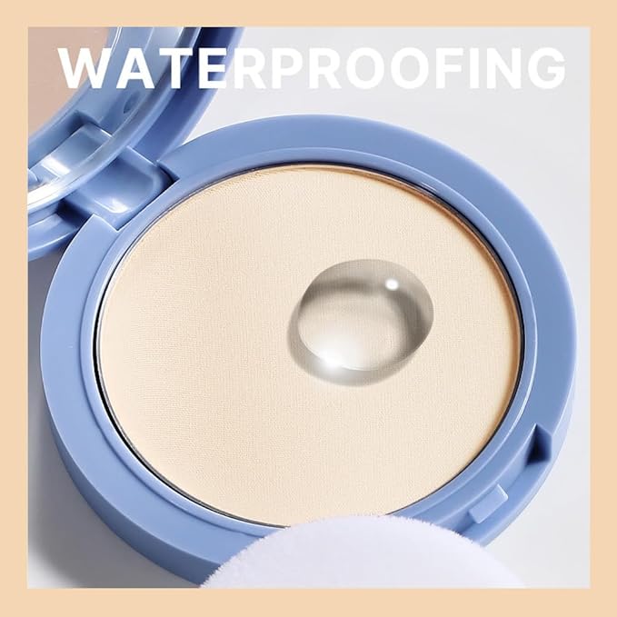 evpct Oil Control Pressed Face Powder Compact for Women, Translucent Setting Powder Makeup Foundation for Women, Waterproof Long Lasting Lightweight, polvo compacto de maquillaje, 14 Nude Translucent