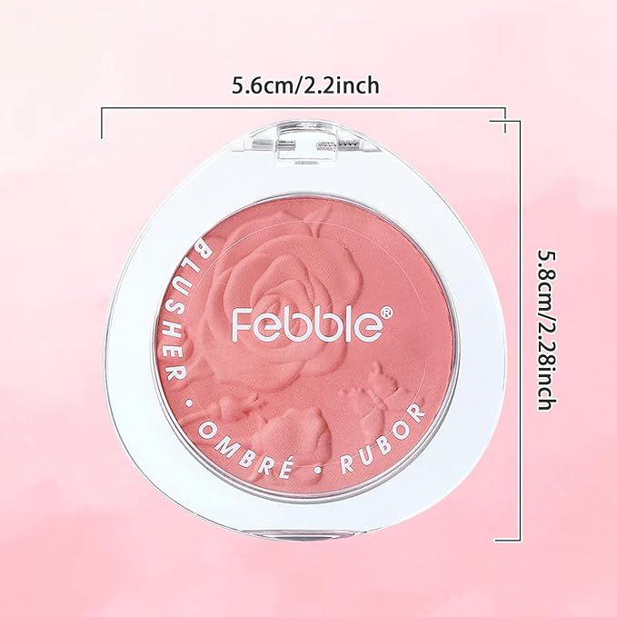 Blush Makeup,Rose Pattern Tint Blush, Lasting Moisturising,Natural shine,Waterproof, Gradual Blush