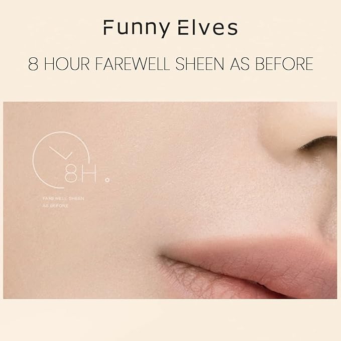 Funny Elves Air Cushion Foundation Pressed Setting Poweder Touch-up Two-in-One Long Lasting Concealer Oily Skin F21 1 Count