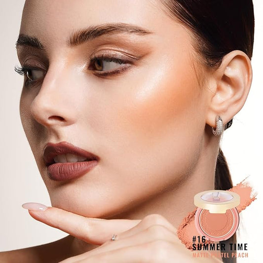 Oulac Powder Blush for Light to Fair skiin tone,Different Color Blush for Daywear in Style,