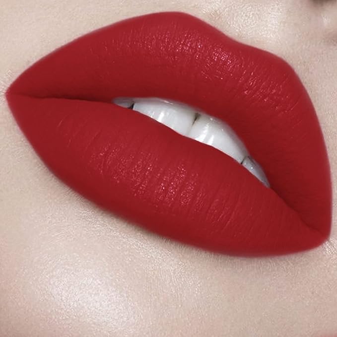 Cream-To-Matte Full-Coverage Liquid Matte Lip Stain, Lipstick, Long Lasting, Waterproof Cosmetics, Velvety Texture, Smudge-Resistant, Super Stay, Signature Intense Color 0.16 oz