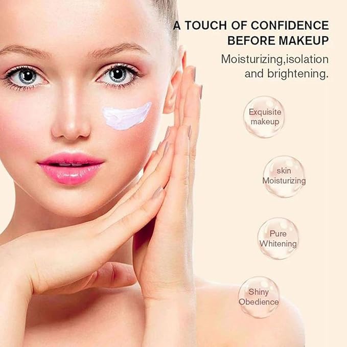 Hunmui Face Primer Pore Base Gel Cream Cover Pores Water Embellish Skin Silky Finish,Remove Oils Light Weight Primer Natural Make Up To Flawless Face Firming Moisturizers