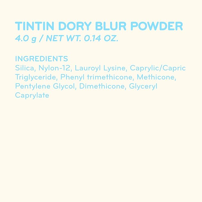 COLORGRAM Tintin Dory Blur Powder 0.14oz | Long-Lasting Pore-Perfecting Facial Setting Powder | Oil-Control Compact Powder for Smooth Matte Finish | Lightweight Silky Formula for Flawless Skin