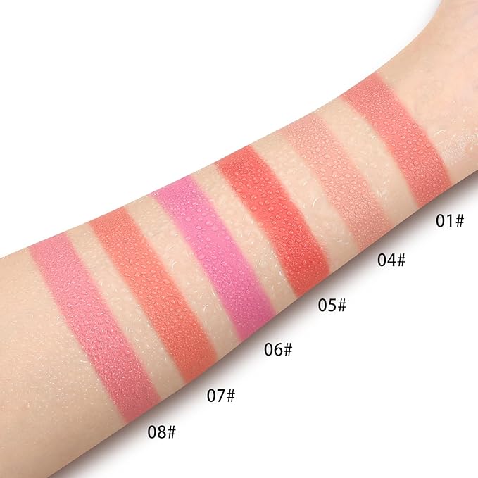 3 In 1 Cream Blush Stick, Multi-Use Blush Makeup Stick For Cheek Eye And Lip, Face Lightweight Moisturizing, Blend Natural