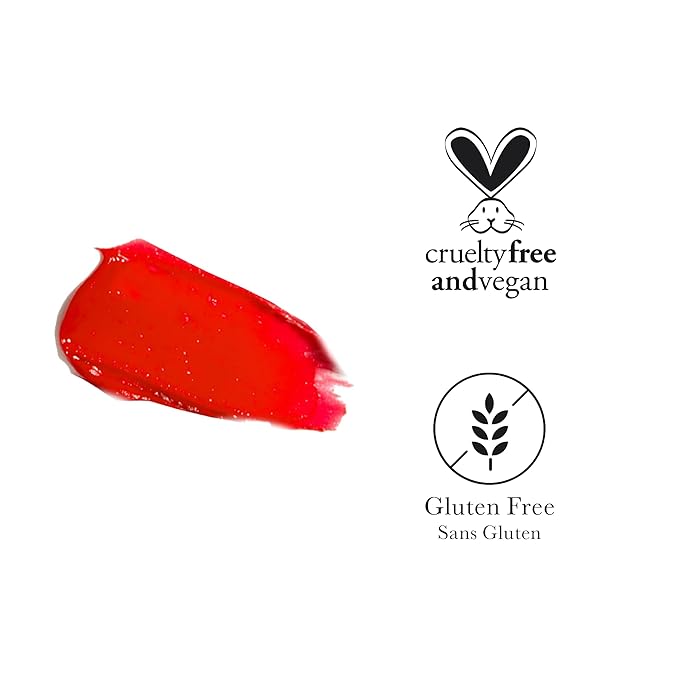 100% PURE Lip & Cheek Tint (Fruit Pigmented), Cranberry Glow, Long Lasting Lip and Blush Stick, Natural Makeup, Lip Tint, Cream Blush (True Cranberry Red Color) - 0.26 Oz