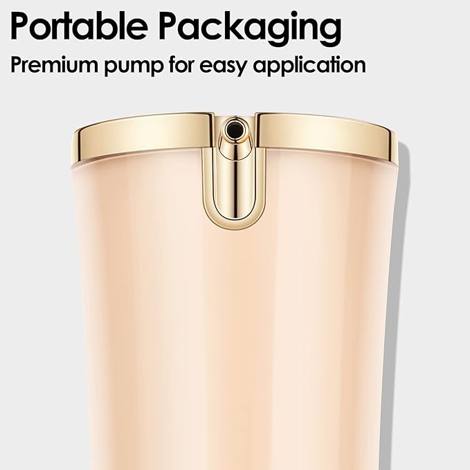 FOCALLURE PerfectBase Lasting Poreless Liquid Foundation, Medium to Full Coverage with Matte Finish, Covers Blemishes & Under-Eye Circles for All Skin Types, CP01 ALABASTER