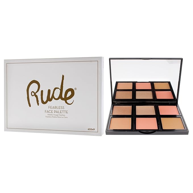 Face Palette - Fearless by Rude Cosmetics for Women - 0.634 oz Makeup