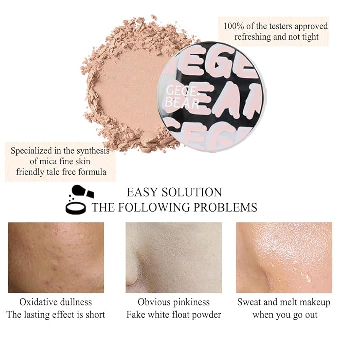 Setting Powder,Controls Shine & Smooths Complexion, Sheer, All Day Wear, Perfect for On The Go,0.35 fl oz (02, Transparent Color)
