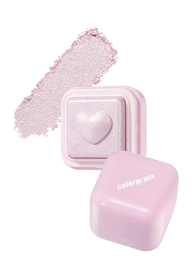 Colorgram Sebum Retouching Blur Pact + Milk Bling Heartlighter 02 Pink Heart Bundle