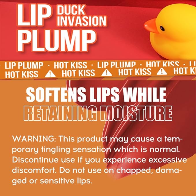 3 Colors Duck Lip Plumper Gloss, Korean Glitter Gloss for Fuller Lips | Hydrating, Non-Sticky Tinted Lip Balm Set (Set A)