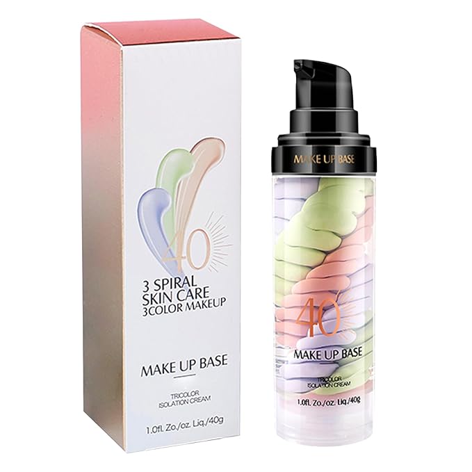TBTFW 3 In 1 Primer for Face Before Makeup, One Step Color Corrector, Oil Control Waterproof & Sweat-Proof, Suitable for All Skin Types