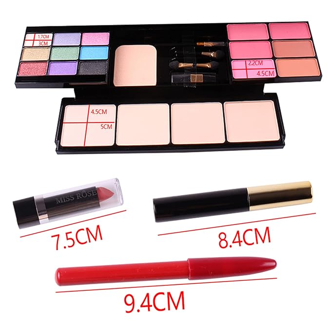 Pure Vie 54 Color All-in-One Holiday Gift Makeup Set Cosmetic Essential Starter Bundle Include Eyeshadow Palette Lipstick Concealer Blush Mascara Foundation Face Powder - Makeup Kit for Women Full Kit
