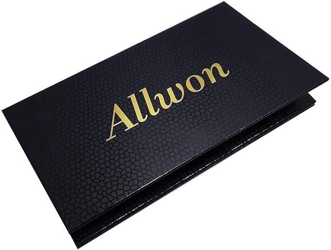 Allwon Magnetic Palette Empty Eyeshadow Makeup Palette with Shatterproof Mirror for Eyeshadow Lipstick Blush Powder (Black)