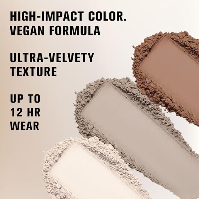 Monochrome Matte Highlighting Pressed Powder | 2025 Trend Silky-Soft, Long-Lasting Brightening & Setting Powder, Multipurpose Face Eye Shadow makeup, Oil-control Natural Finish | Talc-Free (06#-B)