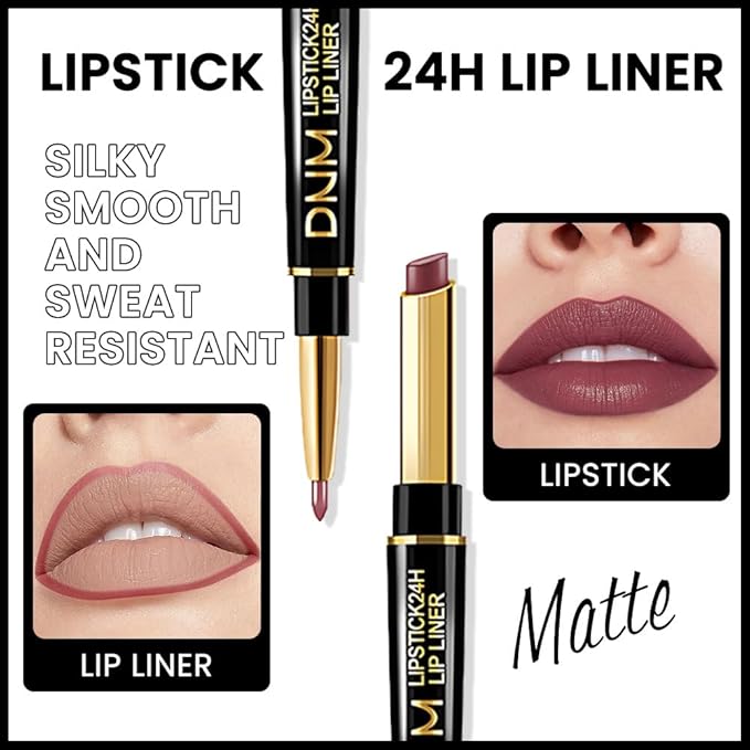 evpct 1Pcs Chocolate Matte Lip Liner and Lipstick for Women, Rose Magic Lipstick Lip Stain 24 Hours Original Lip Liner Makeup Stain Long Lasting Waterproof Smudge Proof labial Lip Pencil 35#