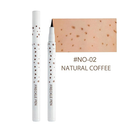 Natural Coffee Freckle Pen - Natural Waterproof Makeup Tool for Face & Body, Long Lasting Cosmetic Marker with Precision Tip, Vegan & Cruelty Free, Daily Use & Special Occasion