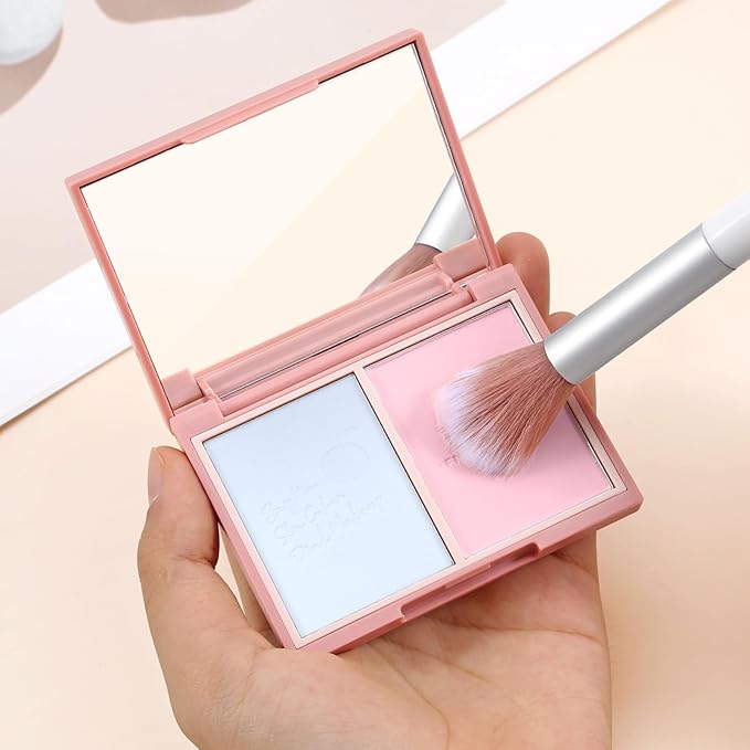 Boobeen Highlighter Contour Makeup Palette Face Matte Bronzer Powder, Compact Contouring Blush for Cheeks, Natural Long Lasting with Brush (01#)