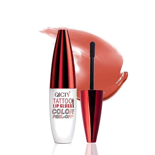 Charm Kiss Peel Off Lip Stain Lip Tint,Waterproof Long-Lasting Tear-off Lip Gloss,Peel Reveal Lip Stain,Peel Off Tattoo Lipsticks,Nonstick Cup Lip Gloss, Tattoo Magic Color Lip Set(2#)