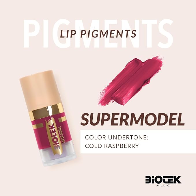 Biotek Lip Pigment for Permanent Makeup - Raspberry Color for Lip - Made in Italy - Supermodel 0,24 fl.oz.