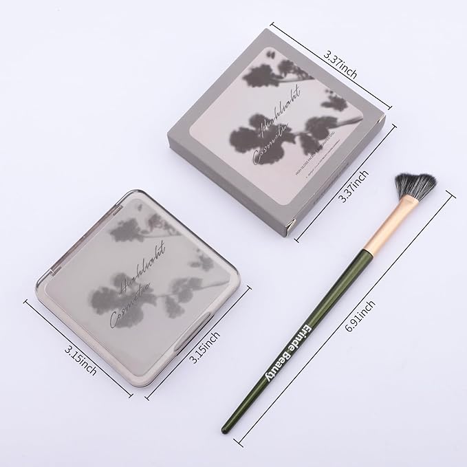 Erinde Contour Highlighter Face Sculpting Palette with Mirror, Shimmer Matte Finish, Long-lasting Smooth Pressed Powder Makeup for Cool Toned Skin, 01 Cool Brown contour