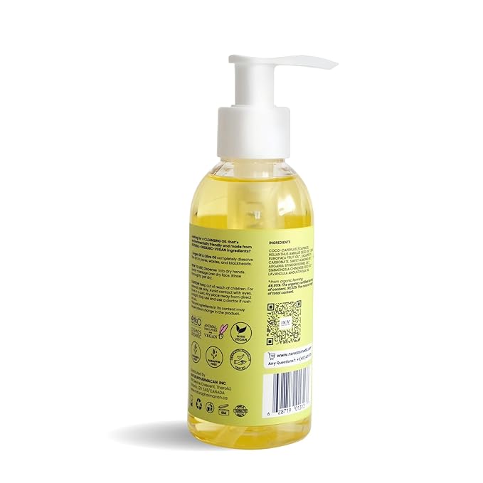 Cleansing Oil - Facial Cleanser for Waterproof Make-Up - Non-Greasy Face Cleanser With Sweet Almond Oil for Hydration - All Skin Types - 5.07 oz