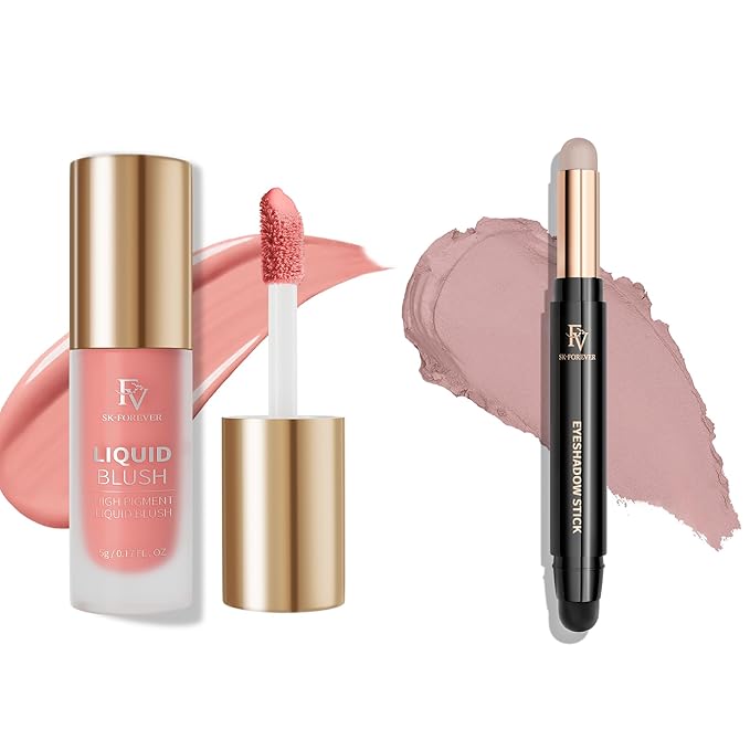 FV Liquid Blush and Cream Eyeshadow Stick, Long Lasting & High Pigmented for All Skin Types
