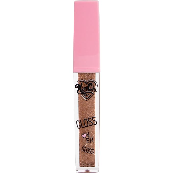 Kimchi Chic Gloss Over Gloss, Shimmery Micro-Sparkle Lip Gloss To Wear Alone Or Over Lipstick, Fragrance-Free Luscious Lip Balm, Light Brown, 02 Chocolate Mousse, 0.35ml