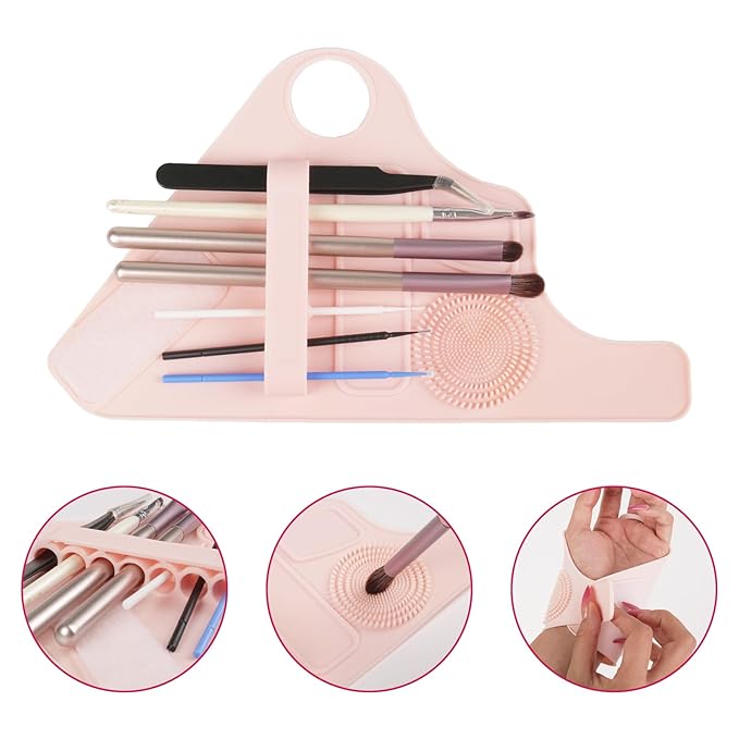 Silicone Hand Makeup Tool for Holding Cosmetic Pen Mixing Palette for Liquid Foundation Powder New Palette for Makeup Lovers and Professionals