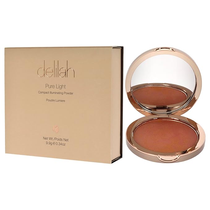 Pure Light Compact Illuminating Powder - Lustre - Lightweight, Long Lasting, Loose Setting Powder Face Makeup For Brightening And Radiant Finish - Light Coverage - Vegan-Cruelty Free-0.34 oz