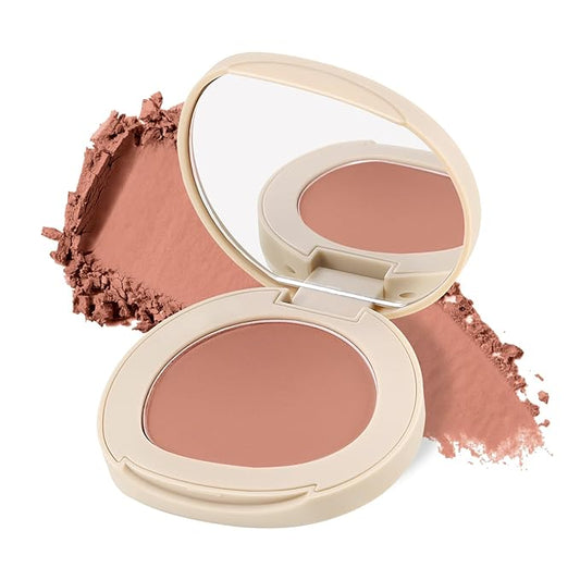 Boobeen Powder Blush Matte Single Color Blush, Pressed Blush Face Makeup Blusher High Pigment Blush for Colorful, Long-wear Glow, Natural Flush Tint for Cheeks (C06)