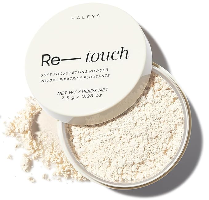 HALEYS Re-touch Setting Powder VEGAN + CRUELTY-FREE, Ultra-Blurring, Lightweight, Non-Caking, Nourishes, Smoothens for Filter-Like Finish, Soft Focus Translucent Loose Powder (Fair Shade)