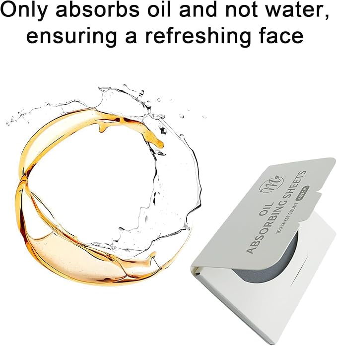 Natural Face Oil Blotting Paper -Bamboo Charcoal 600 Counts, Easy Dispensing Oil Absorbing Sheets, Premium Handy Facial Blotting Papers - Face Skin Care or Beauty Make Up Must Have (White-Bamboo)